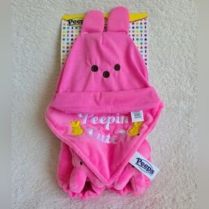 New pink Peeps Baby girl Set Includes Hat, Bib, Booties Easter Bunny PEPPIN CUTE